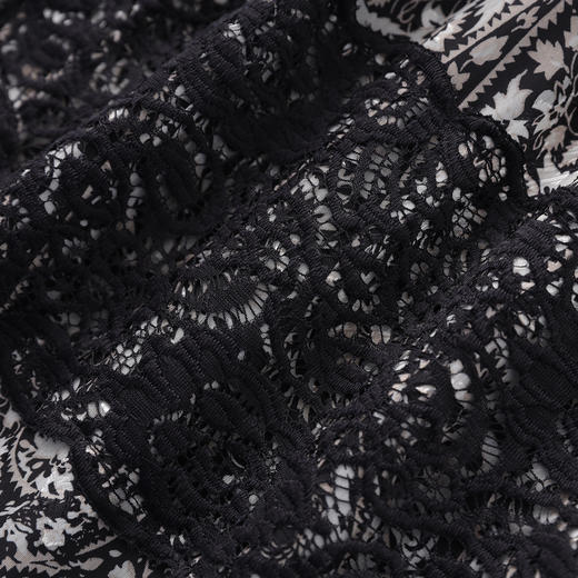 「高货wl」全新升级【铂金会员257/天猫339/差价82】(13240)洛诗琳夏季蕾丝拼烧花印花半裙2025新款小众设计通勤长裙 商品图2