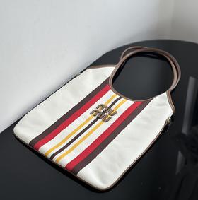 MiuMiu 25最新款条纹帆布Tote包（MMPLD）