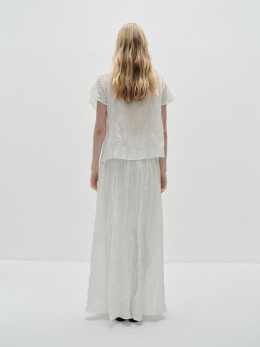 VC｜PF25019 Allie crinkled skirt   [ 半身裙 墨绿 / 白 ] 商品图5
