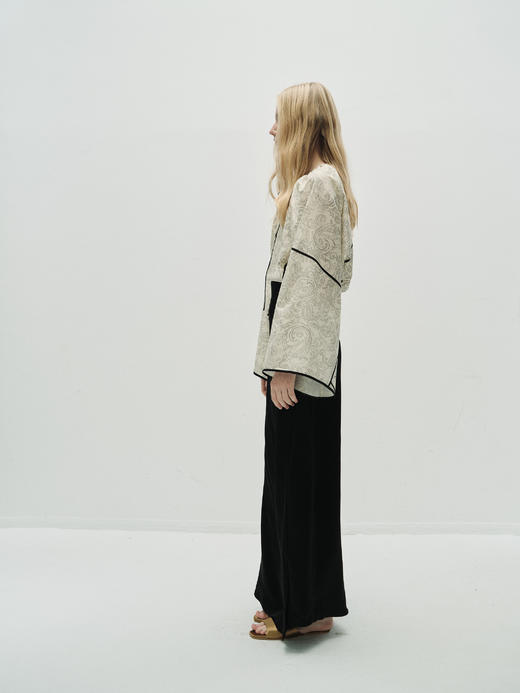 VC｜PF25002 Roma silk blouse  [ 衬衫 米白印花 ] 商品图3
