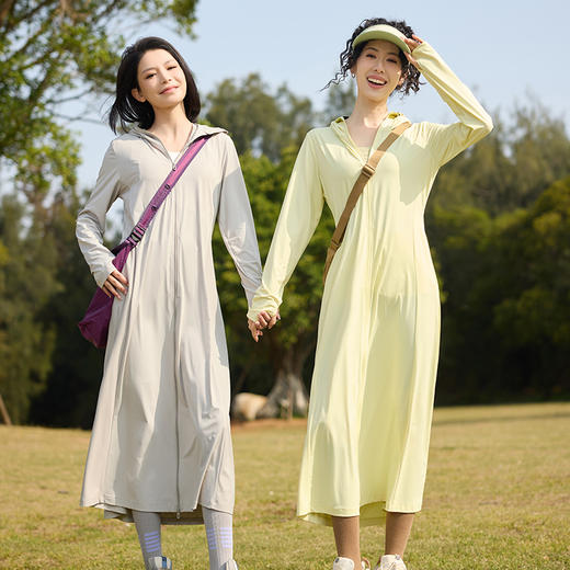 LUCKYDEER/幸运鹿防晒衣女夏季2025新款长款全身修身防晒服皮肤衣 商品图2