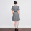 「高货wl」全新升级【铂金会员358/天猫479/差价121】(04304)洛诗琳高品质通勤显瘦连衣裙2025夏季气质圆领职业A字裙 商品缩略图1