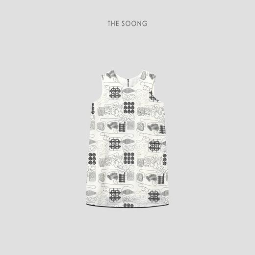 THESOONG"凉感绣花裙"重工特织刺绣朦胧感无袖连衣裙HBQZ6829 商品图1