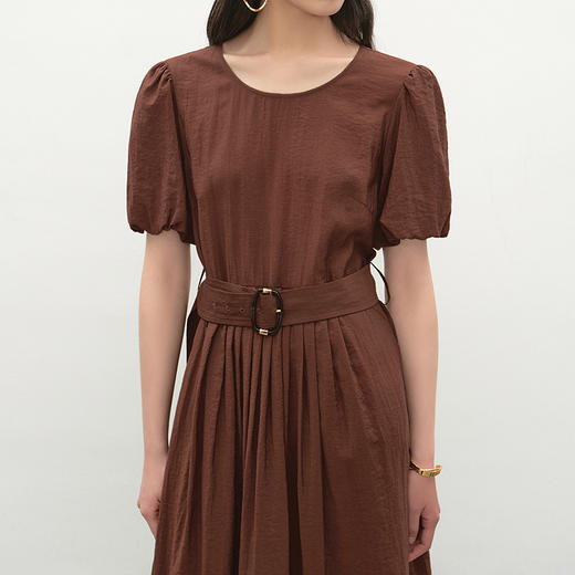 NEELLY纳俪商场同款夏新款复古优雅正肩连衣裙女收腰显瘦舒适长裙N25052Y01158 商品图2