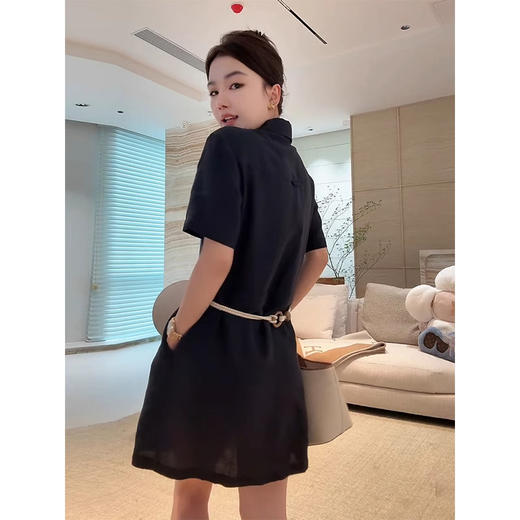 COCO ZONE 刘一一  【莱赛尔亚麻混纺】单排扣修身连衣裙CD1A0884 商品图2