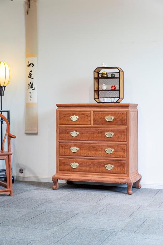 红桥红 | 家具严选  缅甸花梨（大果紫檀）【106 明式素面 五斗柜】 商品图1
