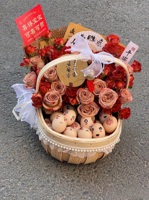 套二木片花边鸡蛋花篮 商品图1