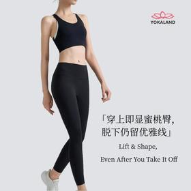yokaland云感体雕裤APW022莱卡裸感无尴尬线运动训练瑜伽九分裤