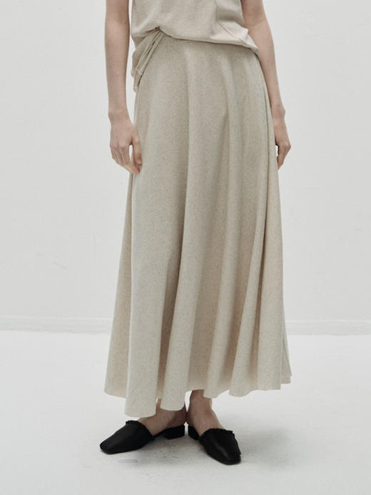 VC｜PF25014 Sabina wide skirt [半身裙 燕麦 / 棕 / 白 ] 商品图6