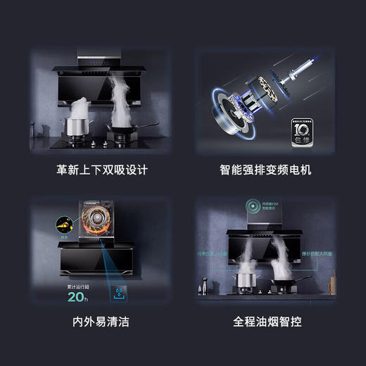 西门子（SIEMENS）【X7】智享款顶侧双吸油烟机 28立方大吸力 智能风速调节 智能自清洁 德系变频电机 LS63R7MB9W 商品图1