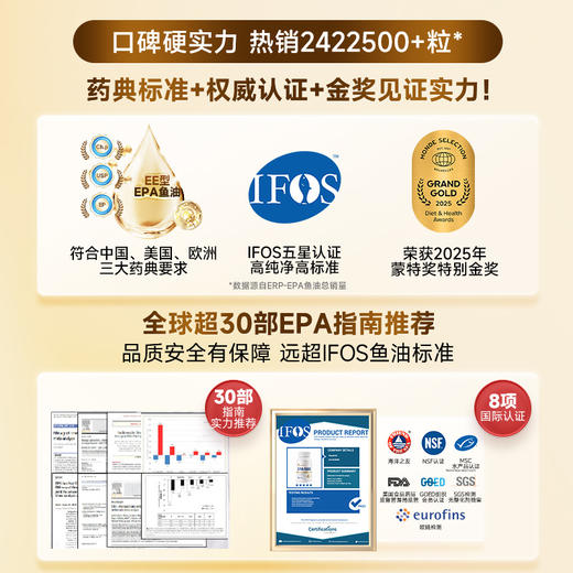 MegaGold高纯度EPA鱼油软胶囊60粒/瓶 商品图3