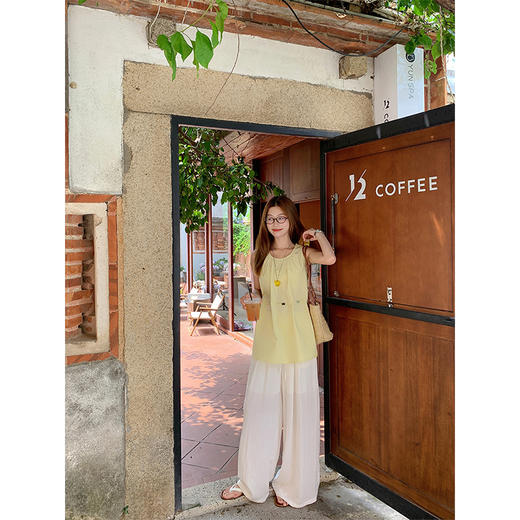 【149元任选2件】 现货！系带收腰无袖衬衫 商品图4