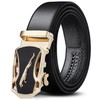 男士真皮带商务休闲黑面跑车自动扣礼品腰带 商品缩略图3