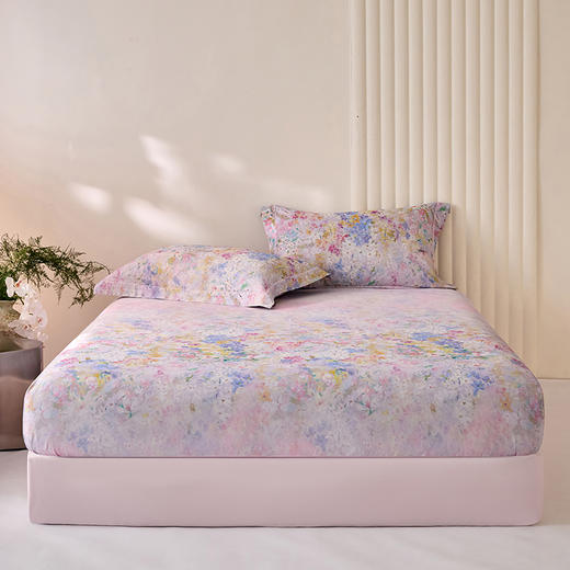 自然醒A类100支长绒棉全棉数码印花床笠三件套床罩床垫保护罩HS 商品图2