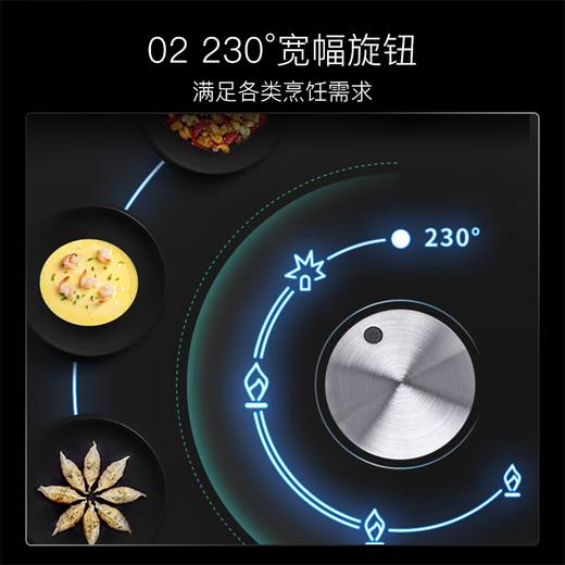 西门子（SIEMENS）【新品】西门子嵌入式燃气灶具5.0大火力家用双灶玻璃天然气ERJA8A3BMP 商品图4