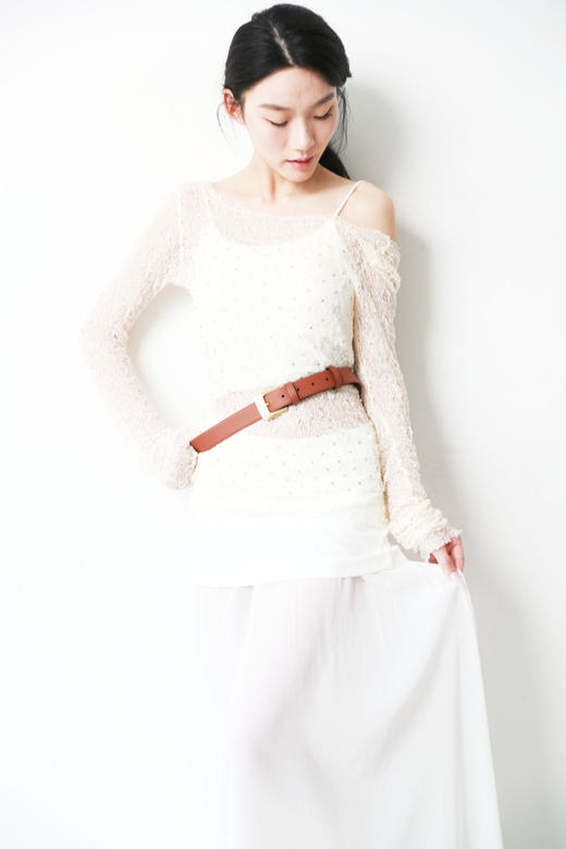 软羊皮铜扣腰带，好靓且上镜。复古机车风格牛皮鎏金皮带C061458 商品图13