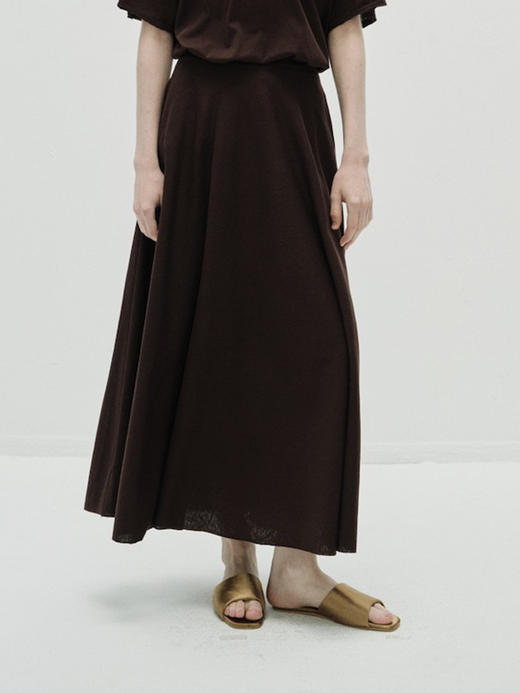 VC｜PF25014 Sabina wide skirt [半身裙 燕麦 / 棕 / 白 ] 商品图4