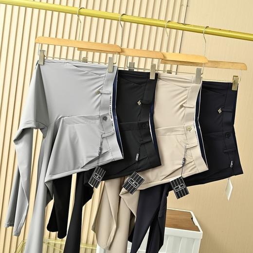 杰尼亚夏季新款锦氨冰丝轻薄弹力商务休闲西裤 商品图1