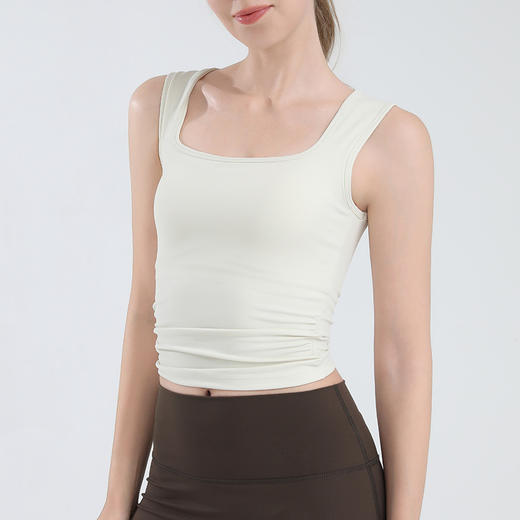 【裸感轻运动💪】方领显瘦瑜伽背心🔥减震稳固，舒适亲肤，运动也能美到爆✨一体式运动背心 跑步宽肩带减震 瑜伽服 内衣方领显瘦普拉提文胸 商品图6
