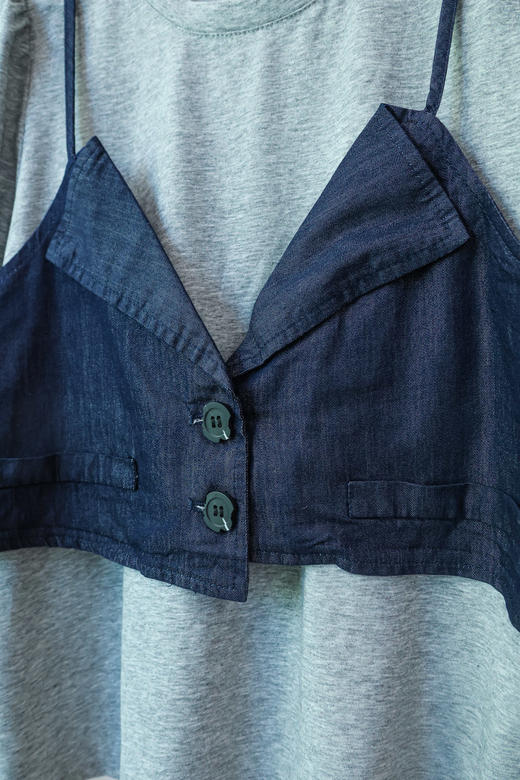 时光序曲|韩系假两件上衣套装 商品图3