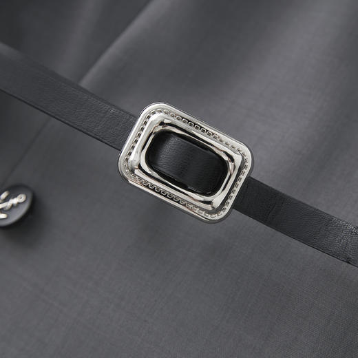 「高货wl」全新升级【铂金会员358/天猫479/差价121】(04304)洛诗琳高品质通勤显瘦连衣裙2025夏季气质圆领职业A字裙 商品图4