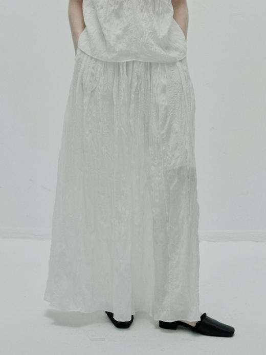 VC｜PF25019 Allie crinkled skirt   [ 半身裙 墨绿 / 白 ] 商品图11