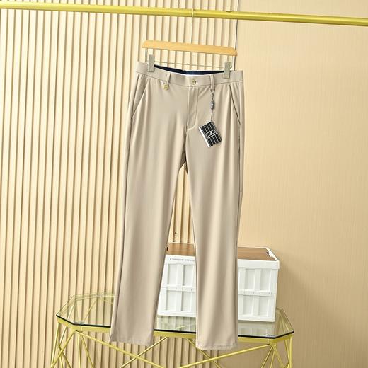 杰尼亚夏季新款锦氨冰丝轻薄弹力商务休闲西裤 商品图4