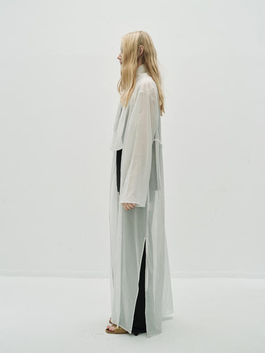 VC｜PF25036 Tina sheer coat [外套 白 ] 商品图3