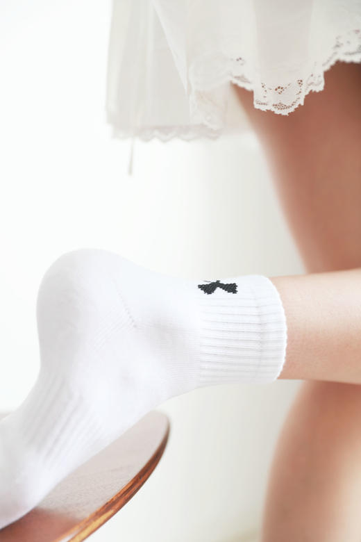 大毛巾底，软支撑云朵感袜子。一卡含三双中筒透气运动袜C061460 商品图11