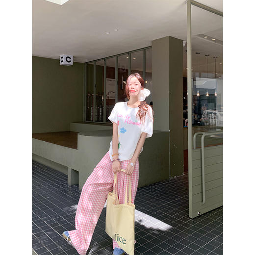 <曾小咸推荐>夏季韩版时尚字母印花短袖T恤 商品图3