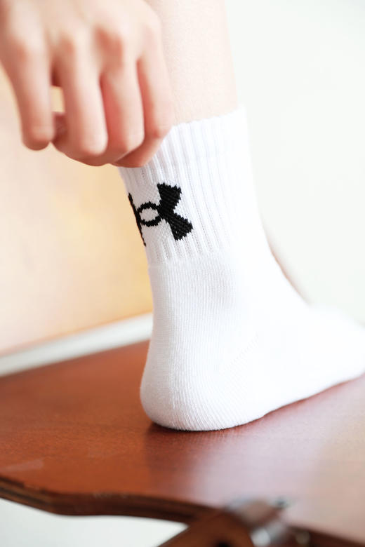 大毛巾底，软支撑云朵感袜子。一卡含三双中筒透气运动袜C061460 商品图10