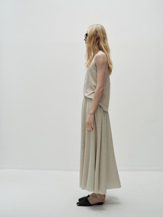 VC｜PF25014 Sabina wide skirt [半身裙 燕麦 / 棕 / 白 ] 商品图12