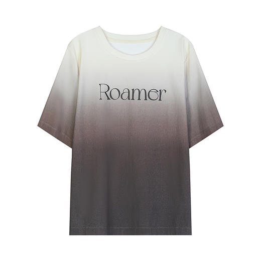 NEELLY纳俪商场同款夏季新款时尚渐变短袖字母T恤女圆领个性上衣N25052T01143 商品图3