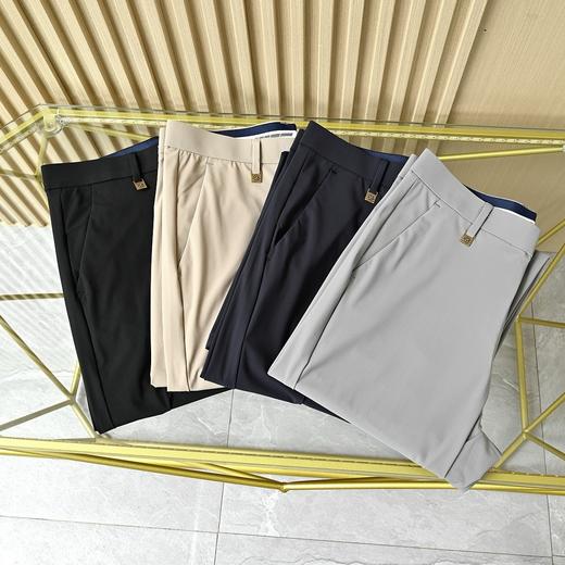 杰尼亚夏季新款锦氨冰丝轻薄弹力商务休闲西裤 商品图0