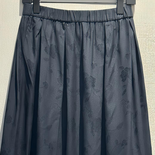 柞蚕丝暗提花半身裙 商品图0