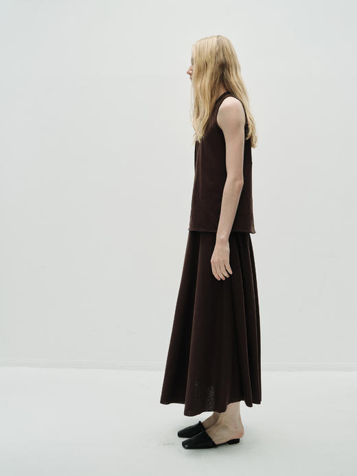 VC｜PF25014 Sabina wide skirt [半身裙 燕麦 / 棕 / 白 ] 商品图9
