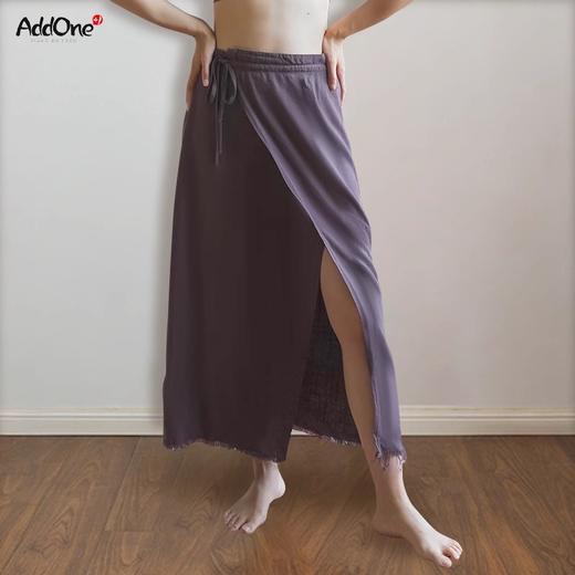 AddOne+1瑜伽休闲时尚中高腰前开叉细带半裙 商品图0