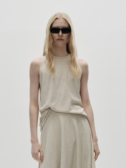 VC｜PF25013 Sabina tank top  [无袖背心  燕麦 / 棕 / 白 ] 商品图2