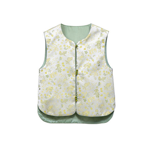 「自」全新升级【铂金会员349/天猫469/差价120】(33616)洛诗琳新中式织锦提花马甲2025夏季新款复古国风马甲上衣 商品图4