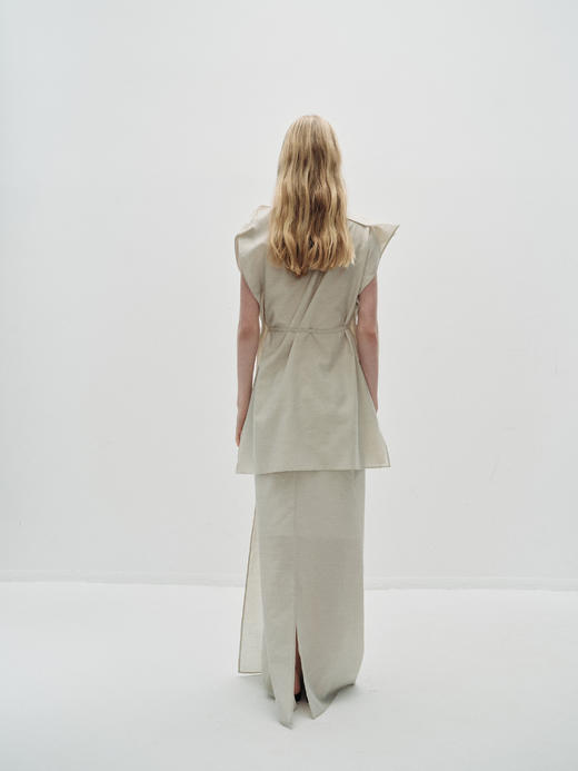 VC｜PF25007 Sabina fold skirt [ 半身裙  浅米 / 黑 ] 商品图8