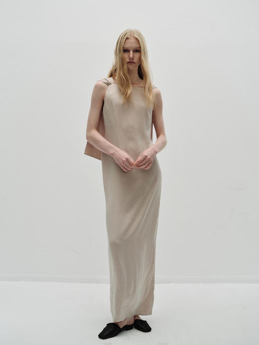 VC｜PF25028 Estonia flap dress [连衣裙 黑 / 浅米 ] 商品图4