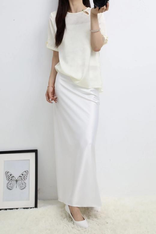 LPIUTY品牌直发！琉华韶韶·中式暗纹人丝短袖 B08FB-24251 商品图2