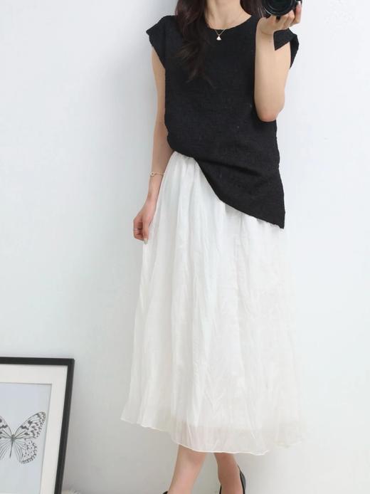 LPIUTY品牌直发！欧若风丁达尔鎏光压褶天丝半裙 C2288010 商品图4