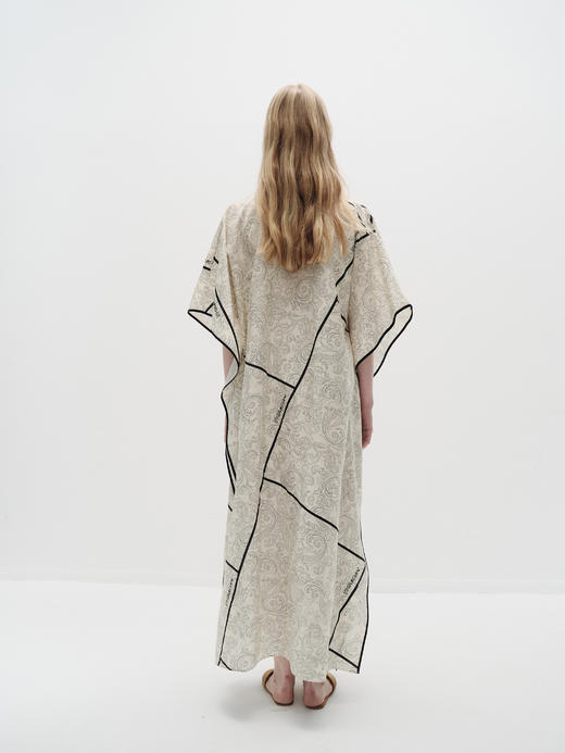VC｜PF25001 Roma silk kaftan dress [连衣裙  米白印花 ] 商品图6