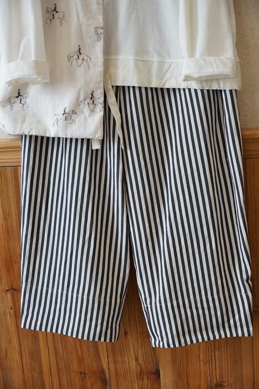 apuntob 黑白竖条纹休闲裤 商品图5