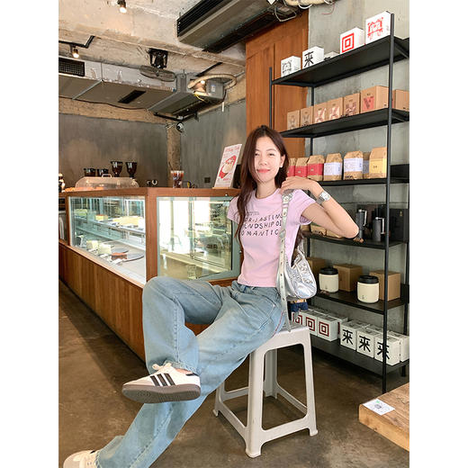<曾小咸推荐>夏季韩版蓝色牛仔裤女百搭直筒 商品图4