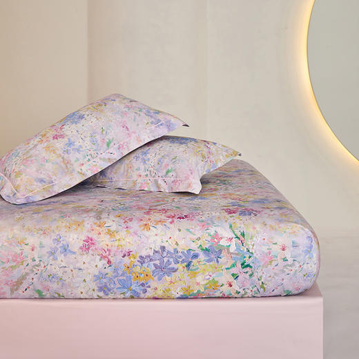 自然醒A类100支长绒棉全棉数码印花床笠三件套床罩床垫保护罩HS 商品图1