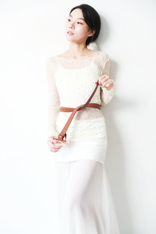 软羊皮铜扣腰带，好靓且上镜。复古机车风格牛皮鎏金皮带C061458 商品图12