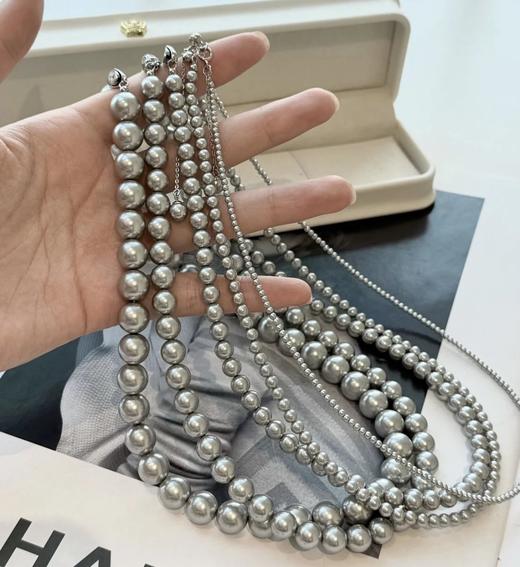 经典返场！人造澳白珍珠项链  樱花粉/混彩/经典奶油白/真多麻，多尺寸可选 商品图1