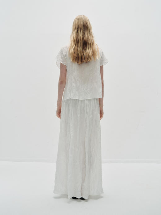 VC｜PF25018 Allie crinkled top [ 衬衫 墨绿 / 白 ] 商品图7